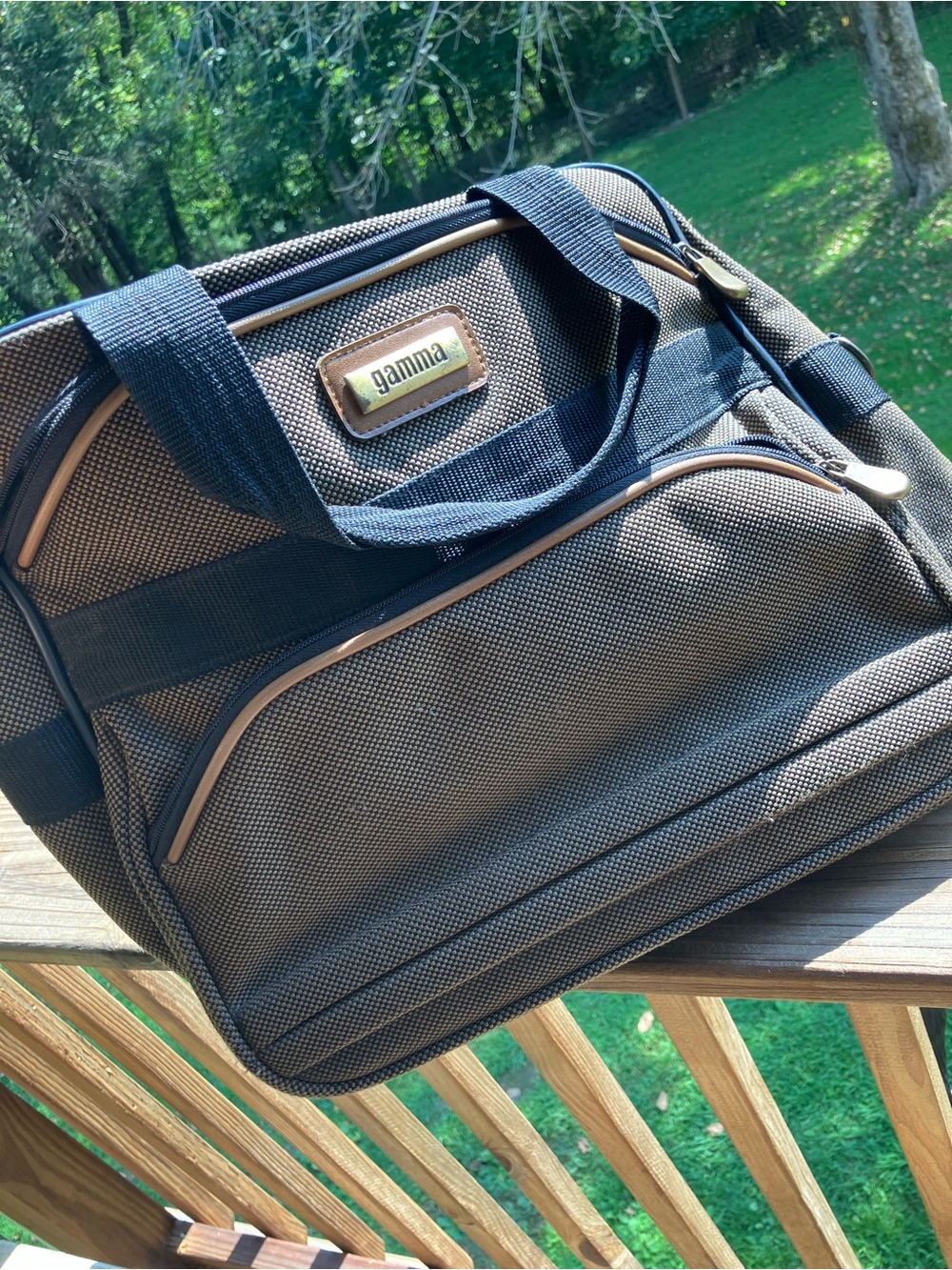 Vintage Gamma Men's Brown and Black Toiletry Bag - Travel Organizer